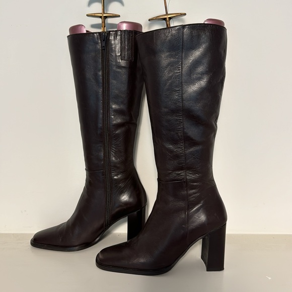 Brown leather boots - barely worn - Picture 5 of 7